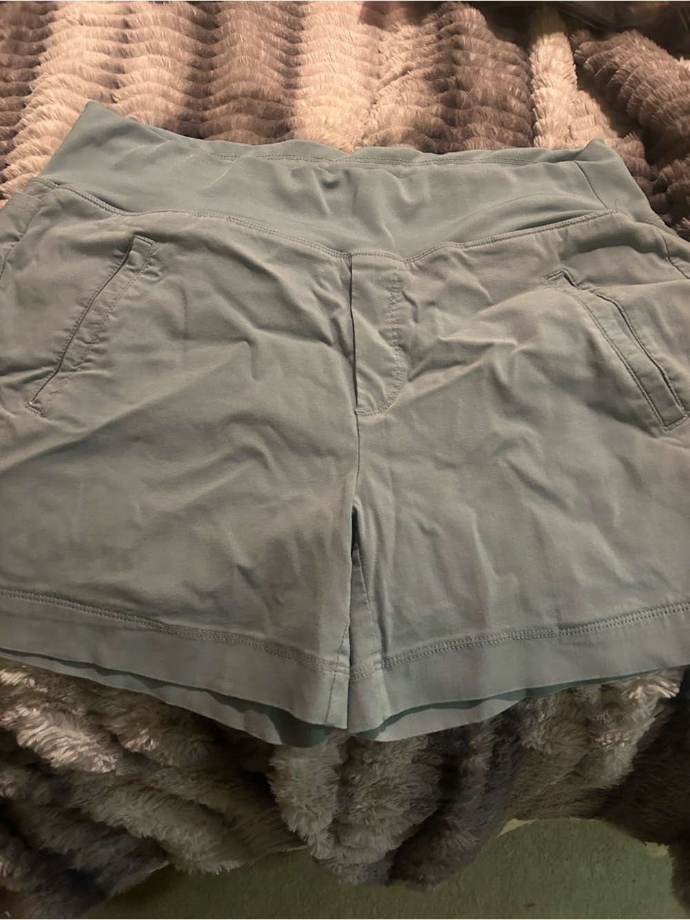 Pacific Trail Light Teal Athletic Shorts - Wide Waistband